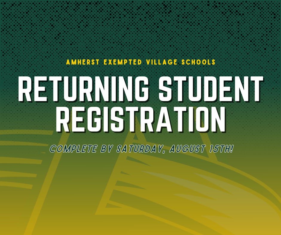 Returning Student Registration Information 