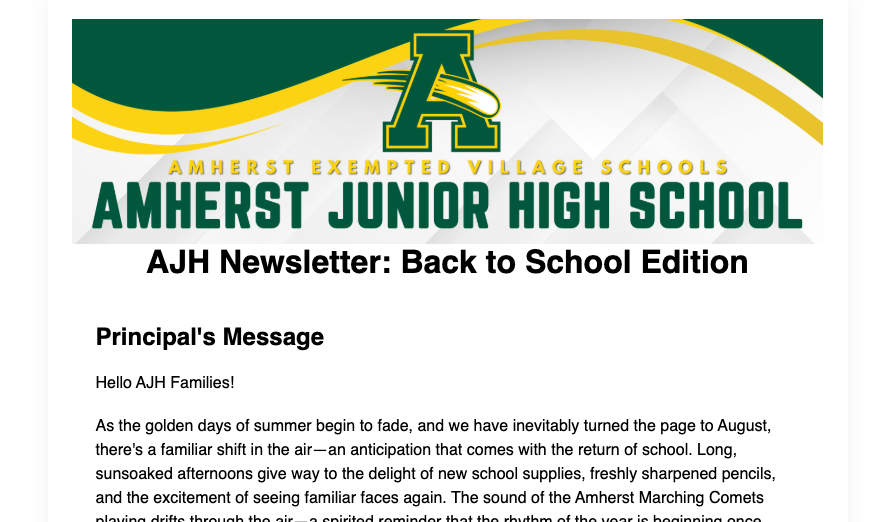 AJH Newsletter