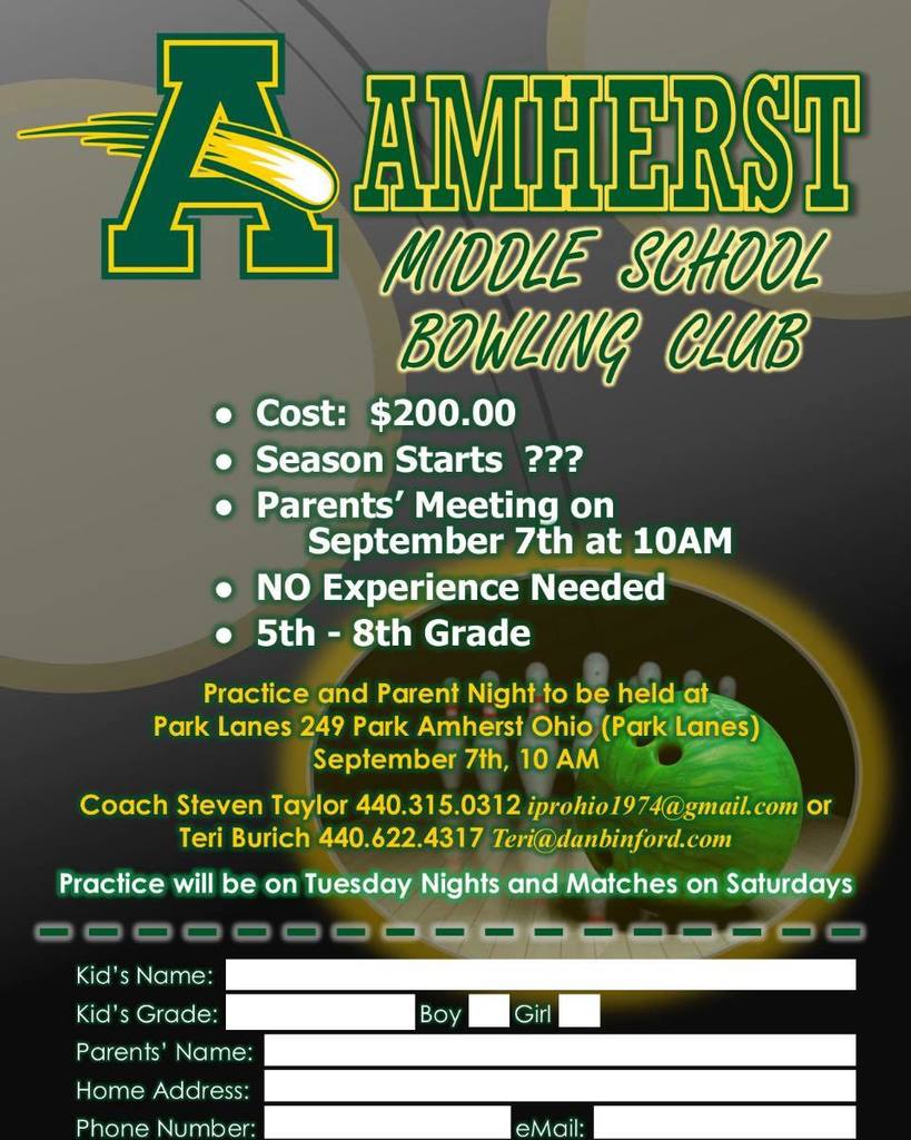 Amherst Middle School Bowling Club