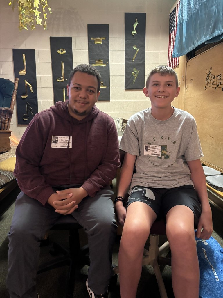 SERVE Program Picture of Senior with Nord Student