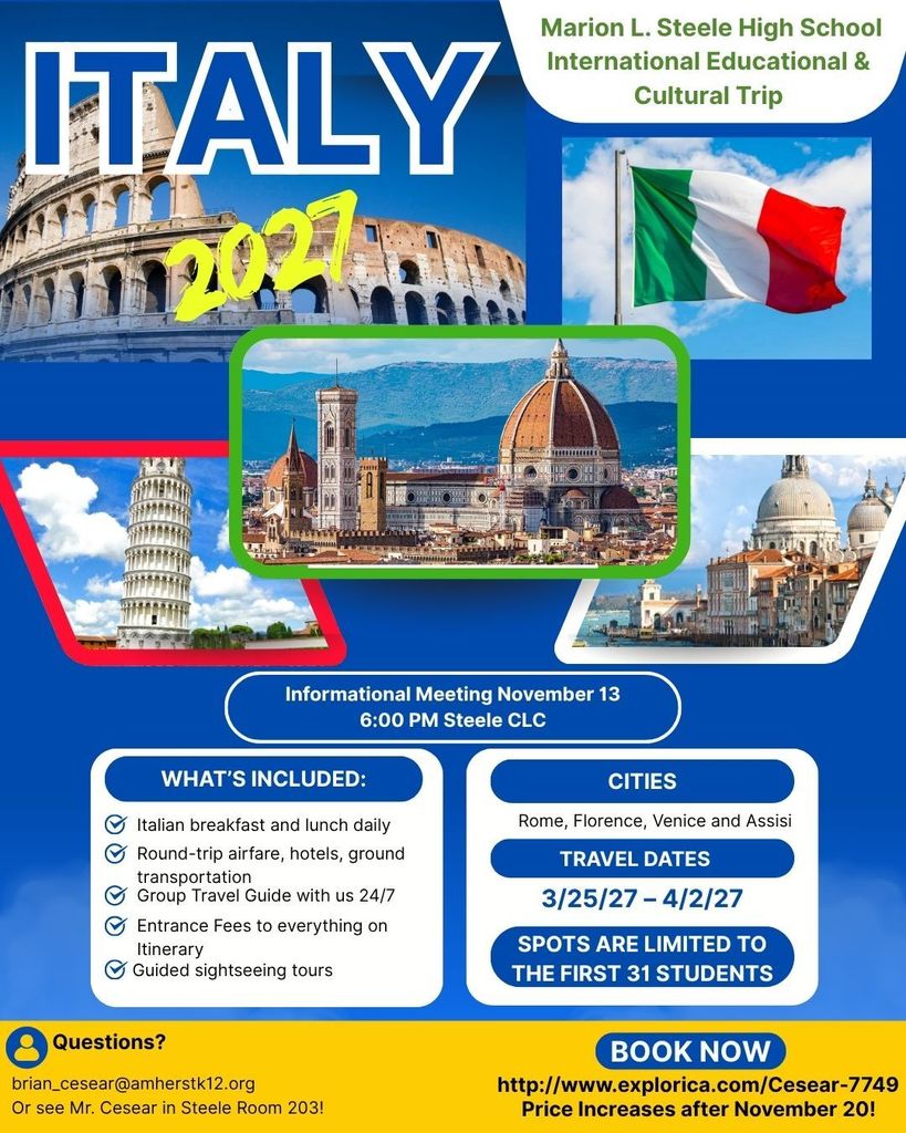 italy Trip Flyer