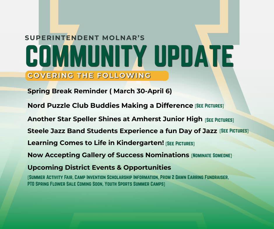Community Update Landing Graphic - Click link in the post to read.