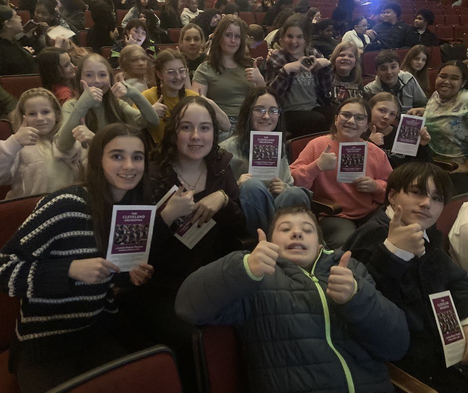 Students posing at the event for a picture
