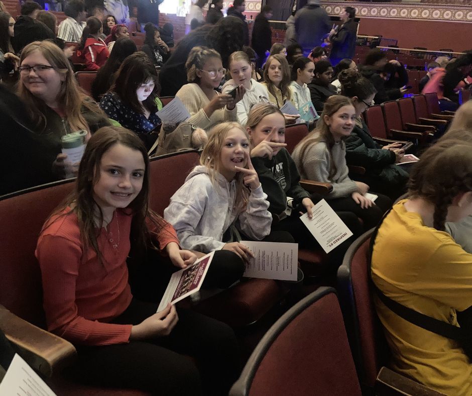 Students posing at the event for a picture