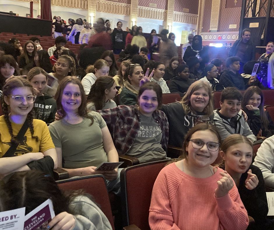 Students posing at the event for a picture
