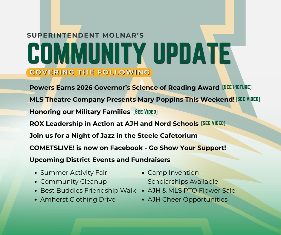 Community Update -Click link in content to read! 