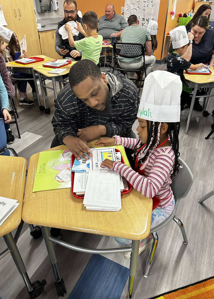 Parent reading with their Kindergartner
