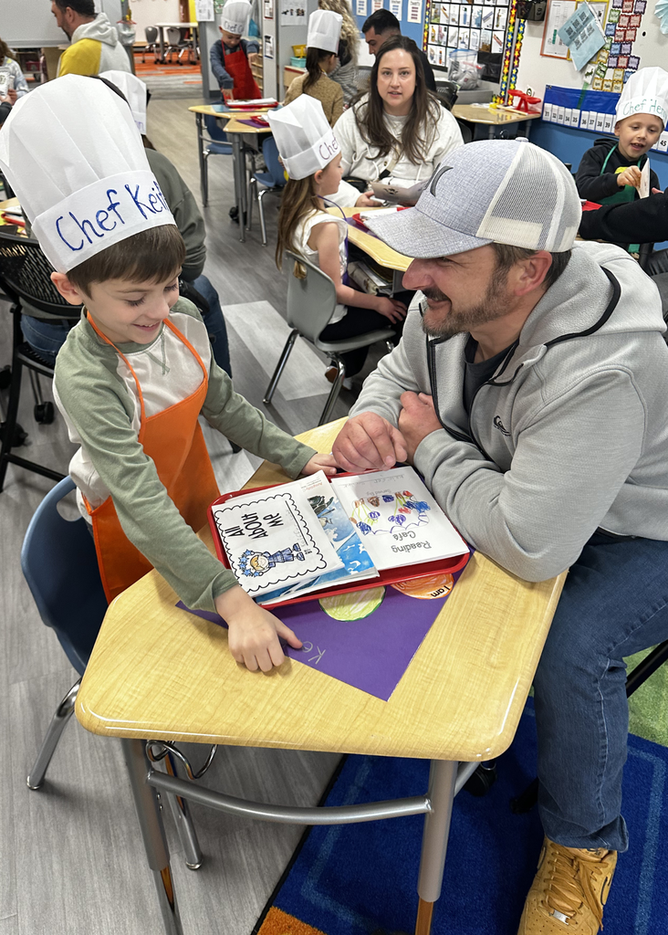 Parent reading with their Kindergartner