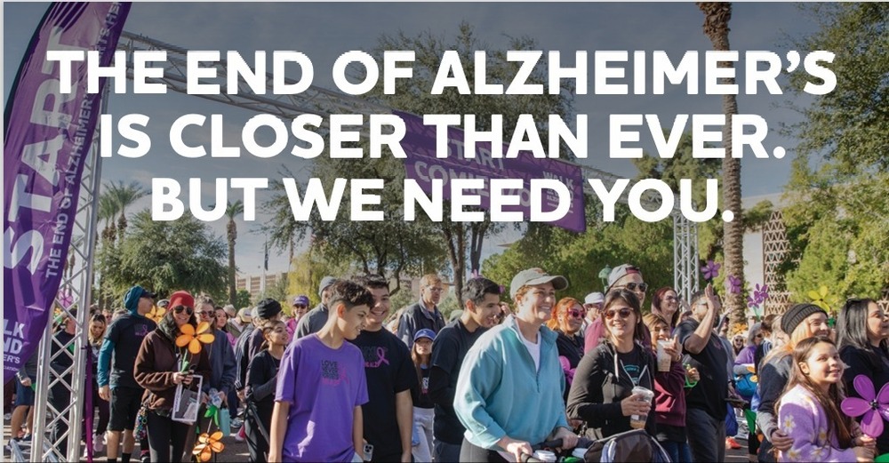 The Walk to End Alzheimer's Image of community members walking together in support