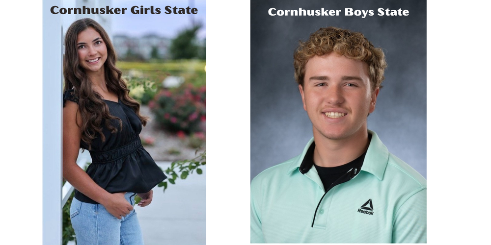 Picture of Amherst selections for Boys/Girls Cornhusker State 2026 - juniors Breckyn Veskerna and Jackson Day