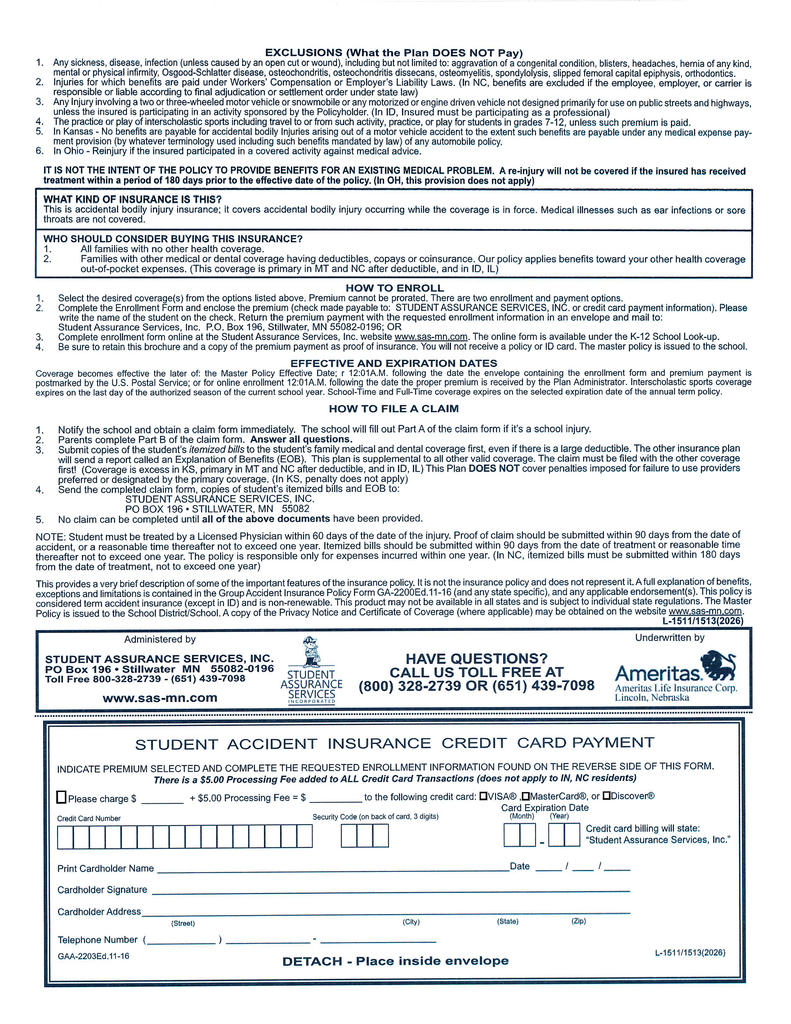 insurance form, insurance specifics