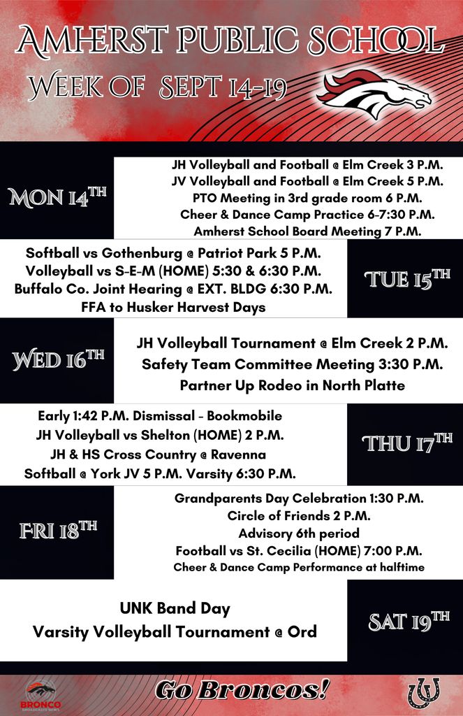 Decorative Poster for Week of Activities