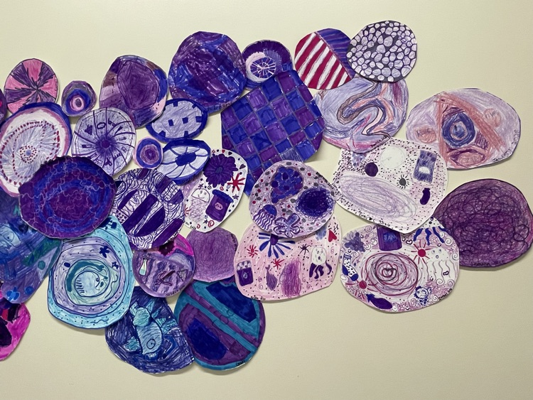 purple dots