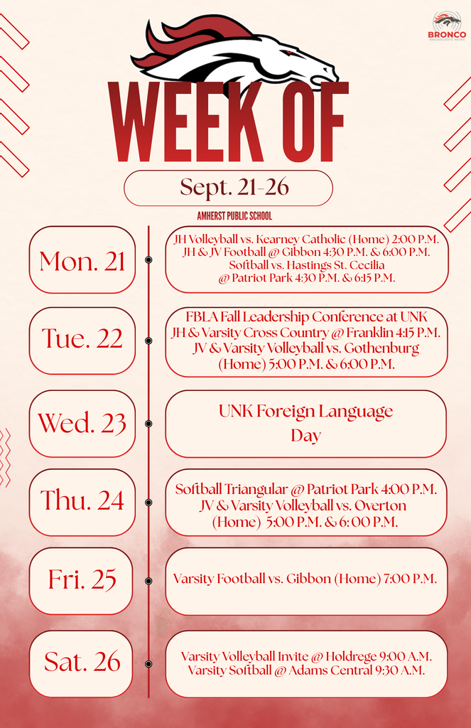 Decorative Poster for Week of Activities
