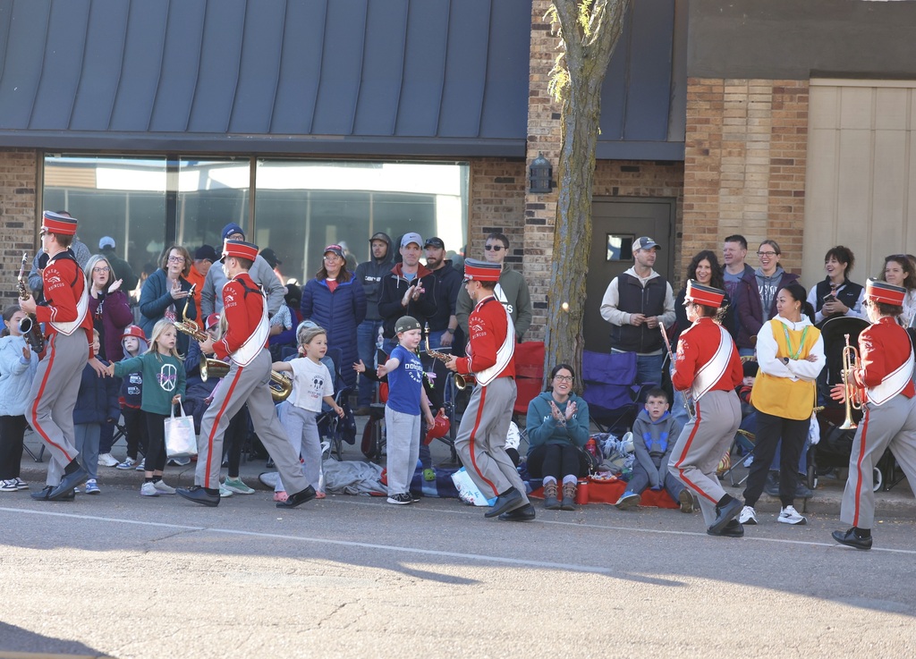 Amherst band performs on a city Street