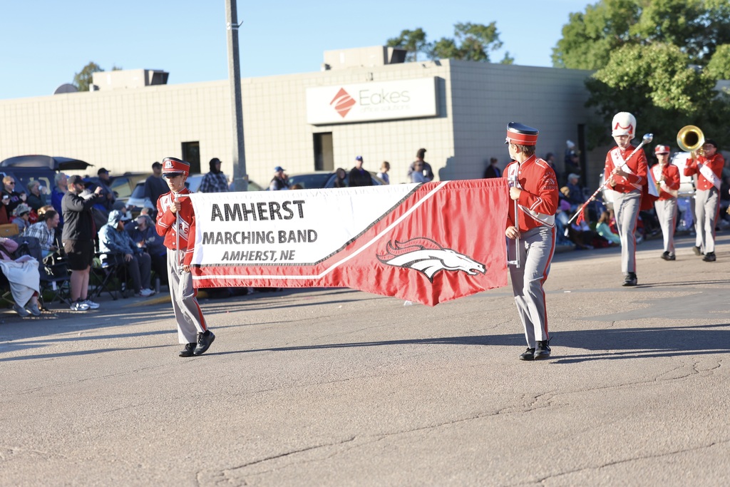 Amherst band performs on a city Street