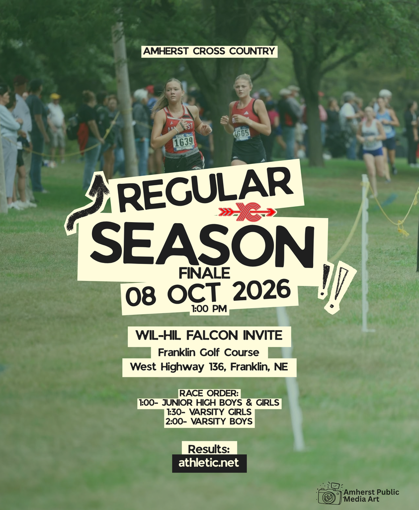 a green grass back ground featuring runners and information for a cross country meet.