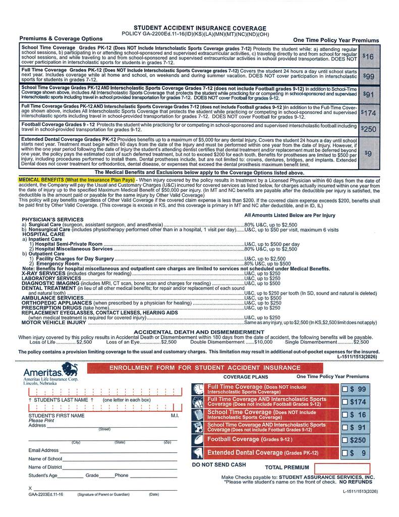 Voluntary insurance forms