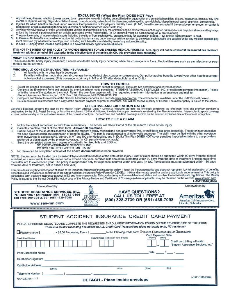 Voluntary insurance forms