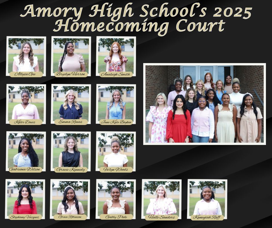 Congratulations to Amory High School's 2025 Homecoming Court