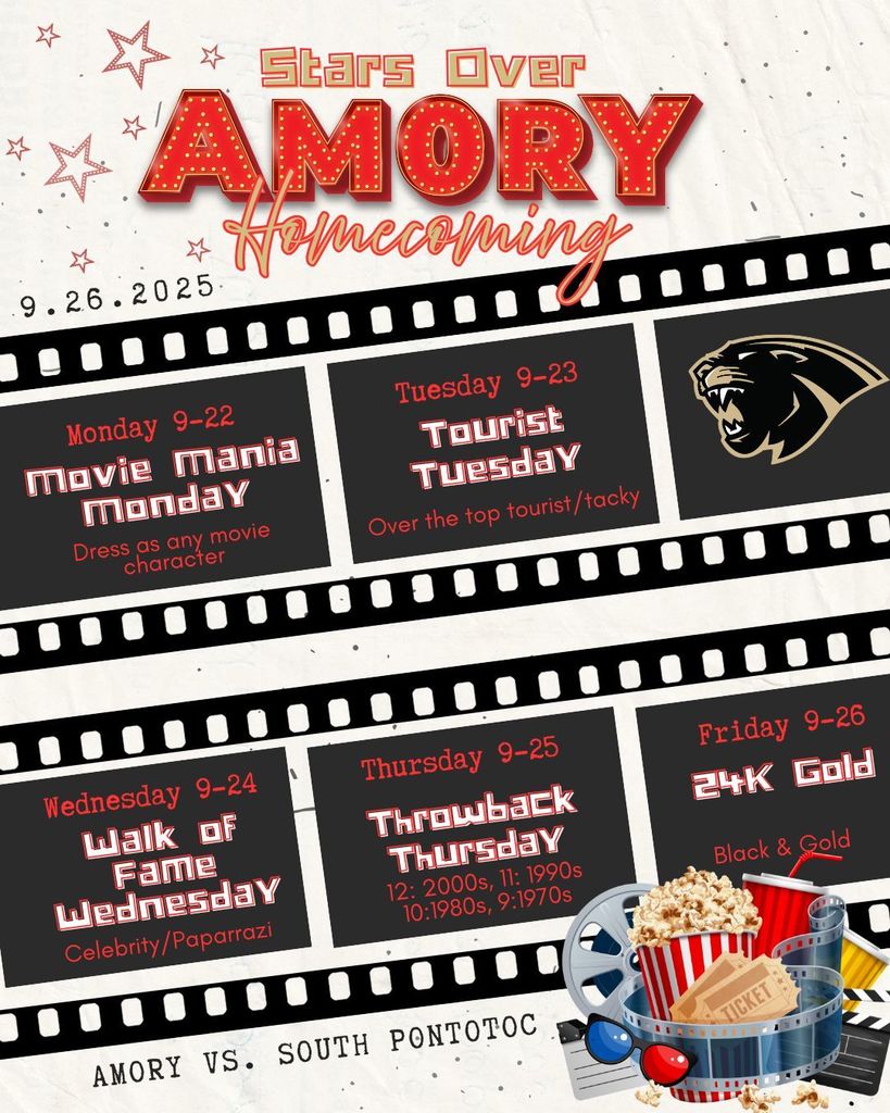 Stars Over Amory-2025 Homecoming Dress Up Days