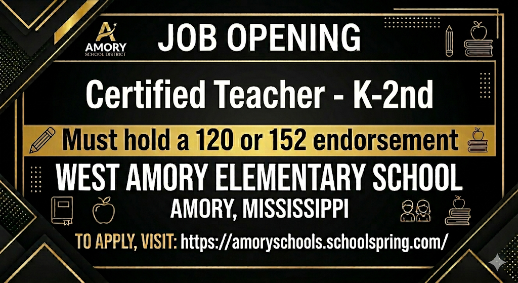K-2nd grade Certified Teacher position opening. Must hold a 120 or 152 license.