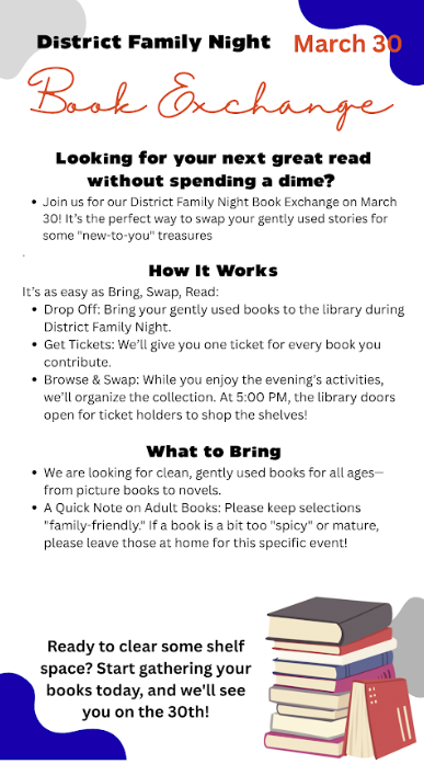 March 30 Book Exchange
