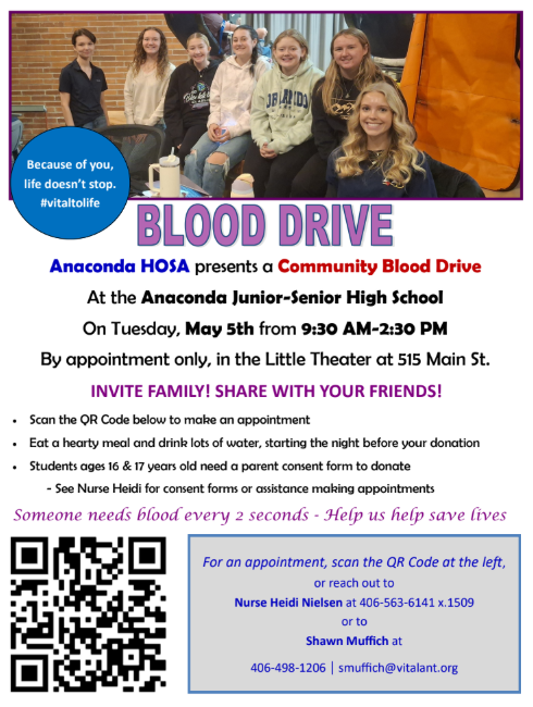 May 5 blood drive