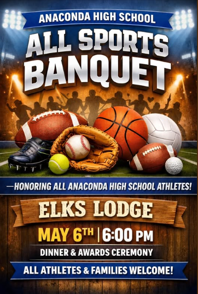 May 6, 6 p.m. All Sports Banquet flyer