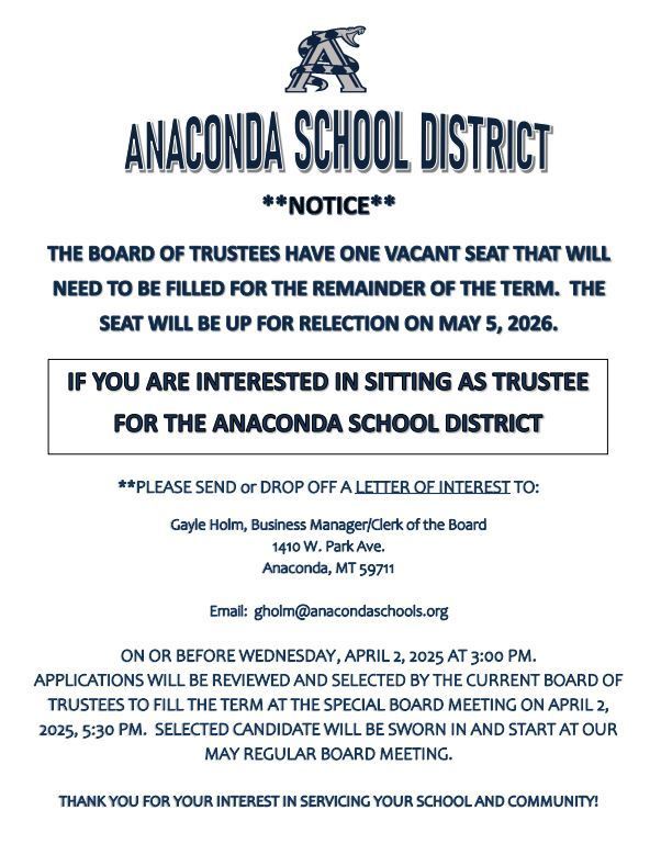 School Board Vacancy