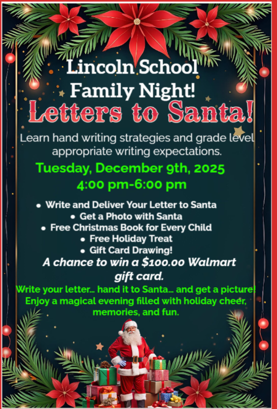 Letters to Santa details