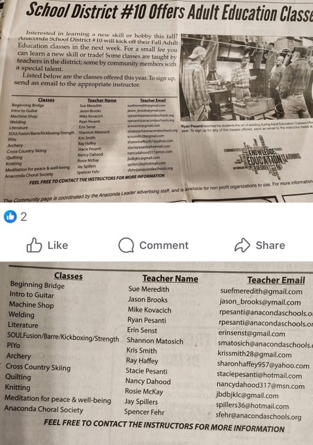Adult Education Course List