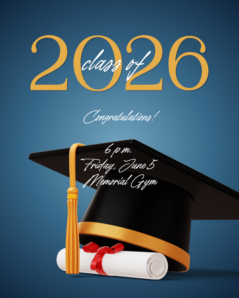 Graduation is Friday, June 5, 6 p.m .