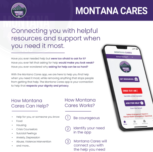 Montana CARES app information