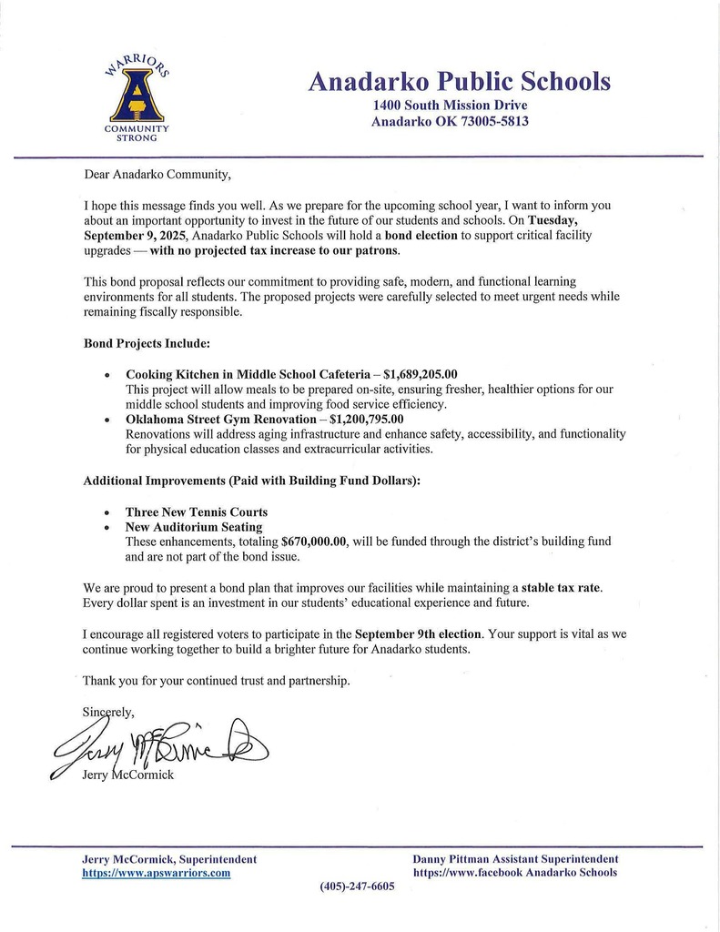 Bond Letter