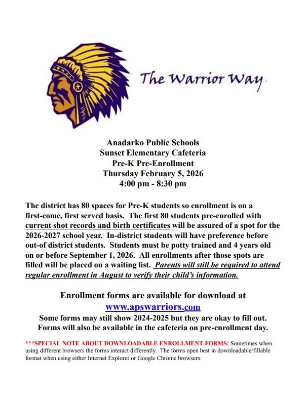 Screenshot Pre-K Pre-Enrollment