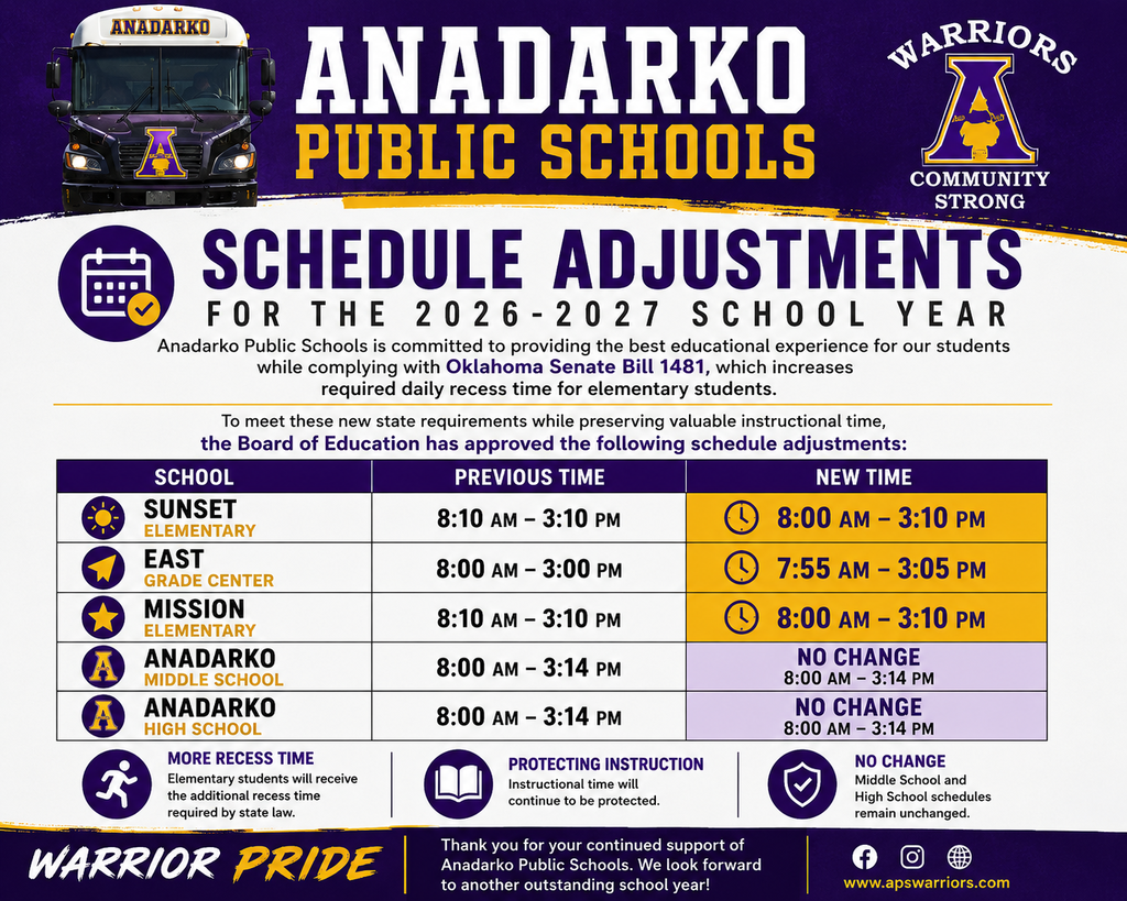 Schedule Adjustments