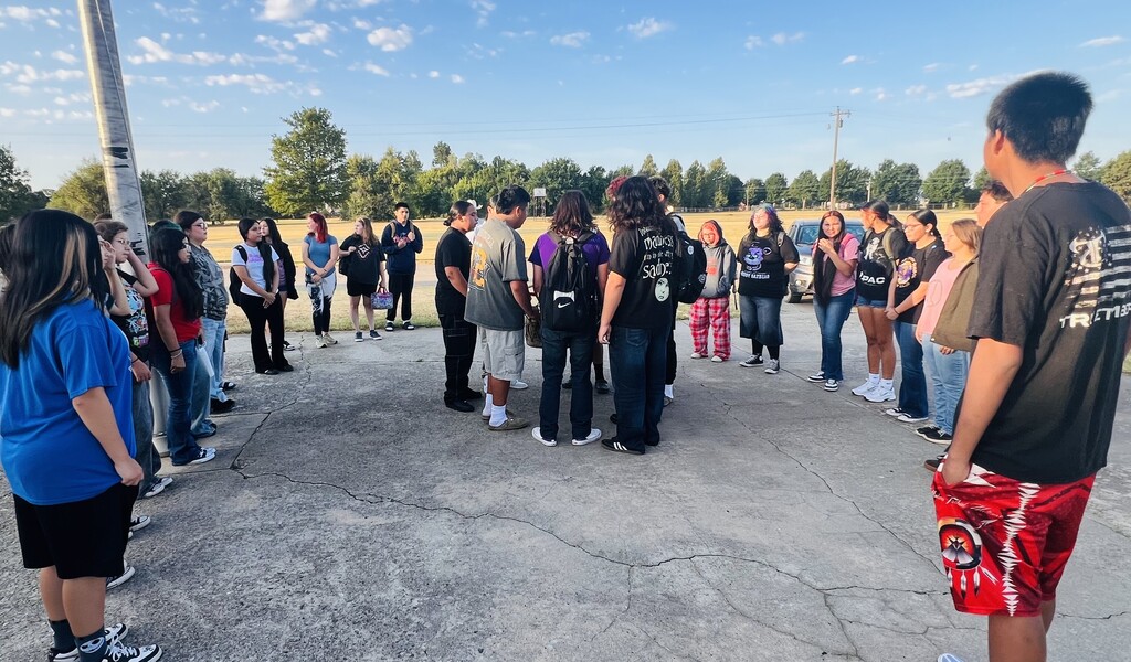 Drum at the flag pole