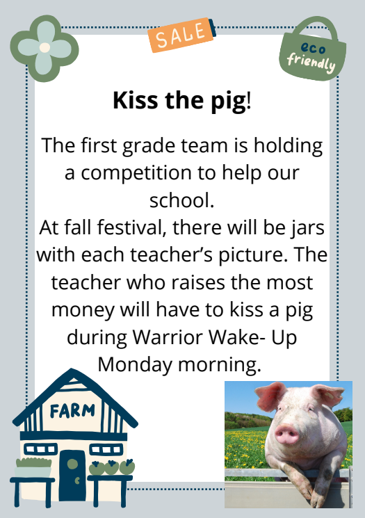 1stgradeKissthePig