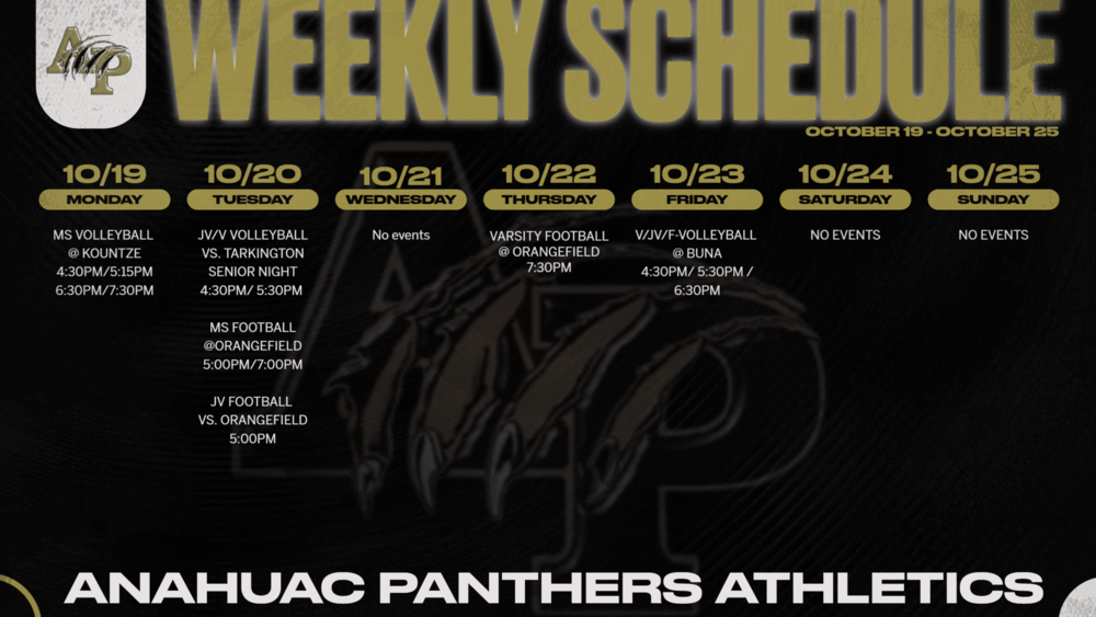 Weekly Schedule 