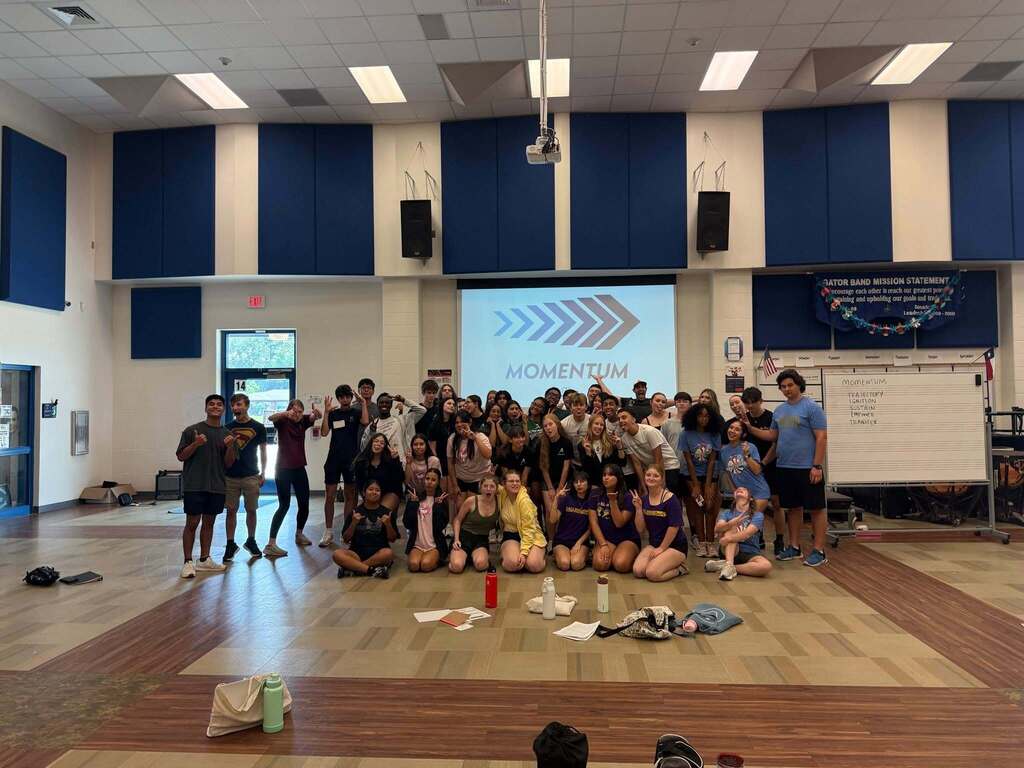 Students going to drum major camp. 