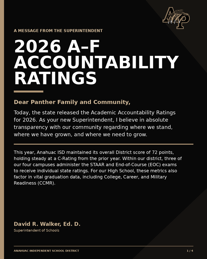 District A-F Rating