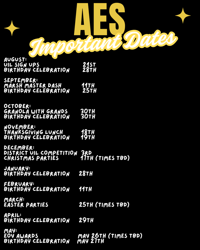 AES Important Dates