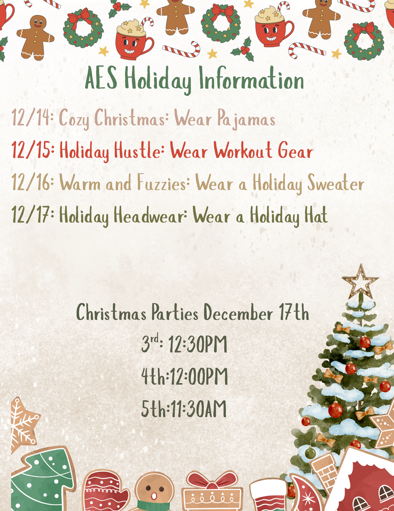 AES Holiday Information