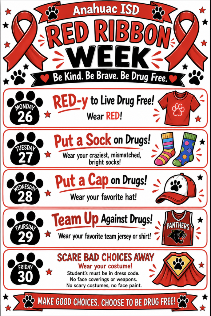 Red Ribbon Week October 26th - 30th