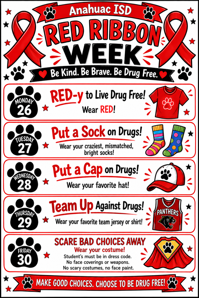 Red Ribbon Week Dress Up Days