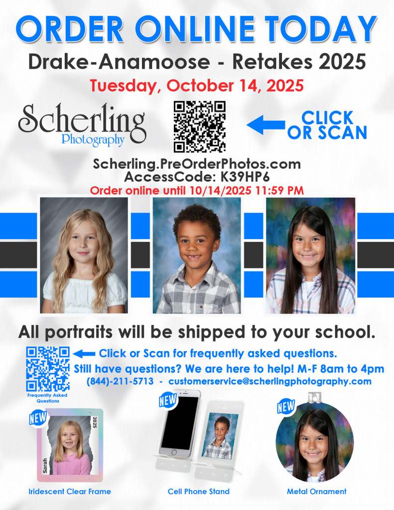 picture retakes October 14, ordering information