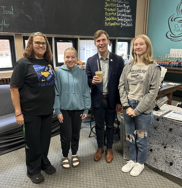 State Superintendent with his coffee