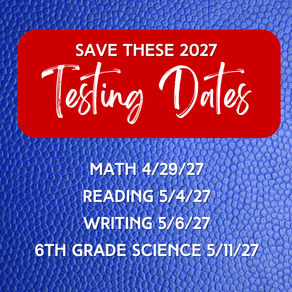 State Testing Dates for 2027