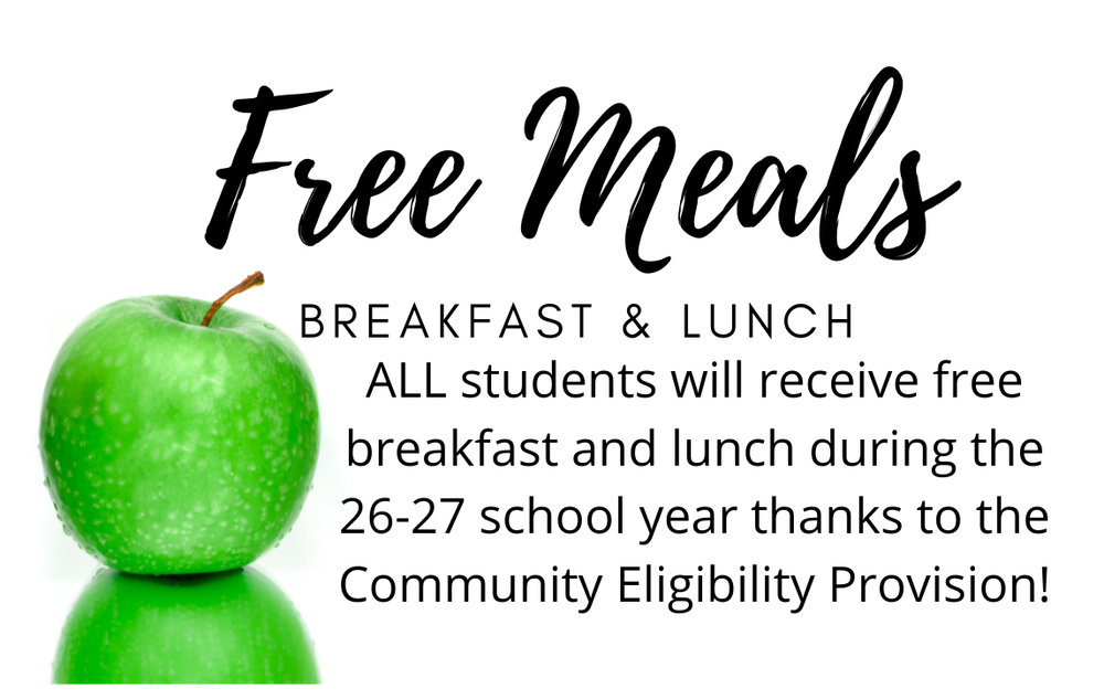 Continuing in the 26-27 school year, the ASD2 School Board voted for ALL Anderson School District Two students to receive Free breakfast and lunch through the USDA's Community Eligibility Provision (CEP) Program.  You DO NOT have to fill out any paperwork to get this benefit!  We encourage parents to enjoy the convenience of our on-line payment system, MySchoolBucks.com, to place money on student meal accounts for additional menu servings and snack items. Funds may also be placed on accounts in person at each school.